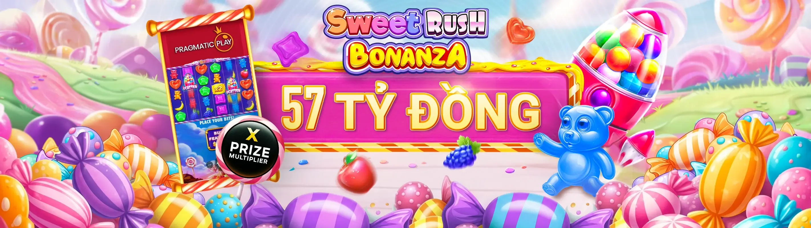 Hình ảnh chính 788bet Nổ Hũ với các biểu tượng slot game rực rỡ và tiền thưởng lớn